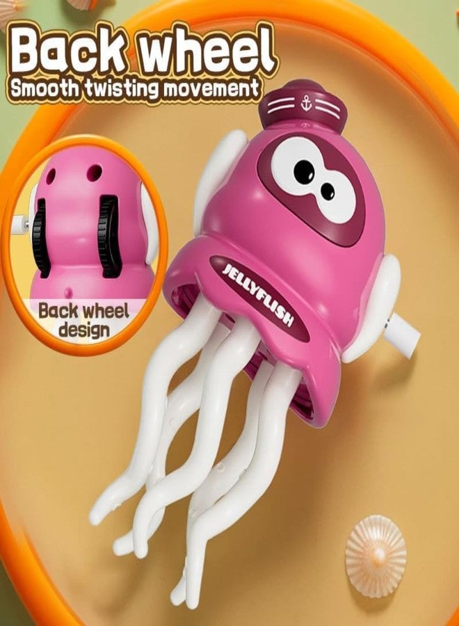 Munmoll Wind Up Key Operated Dancing Octopus Toys for Kids Jelly Fish Toys for Babies Crazy 5-Leg Action Crawling Moving Toys for Babies Educational Toy for Toddlers Infant Boy Girl for Kids Pack of 1 - Image 3